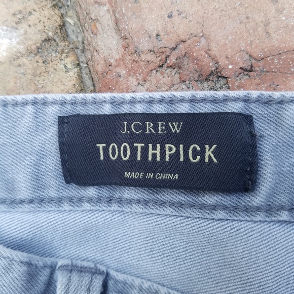 J CREW JEANS Toothpick Gray Skinny 29 Ankle - Picture 3 of 6